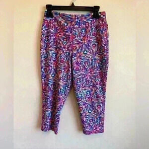 MTA Sport Girls Multicolor Capri Leggings - size Large (10/12)